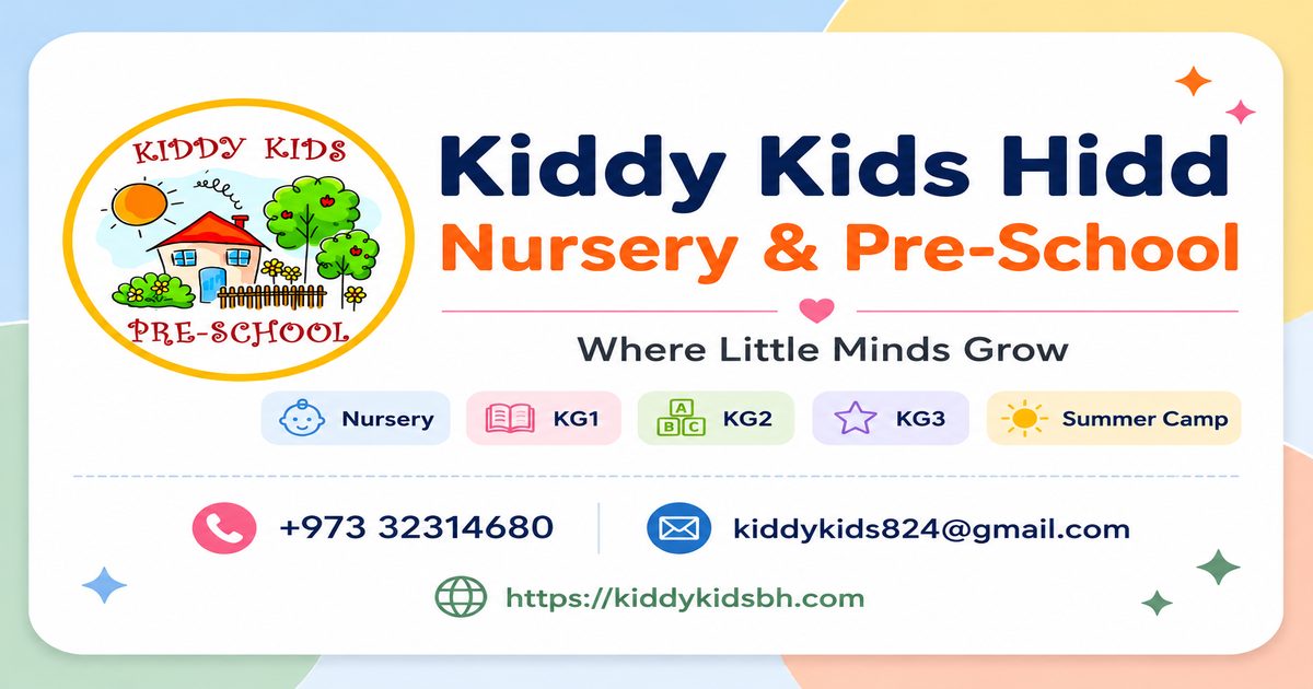 Children at Kiddy Kids Nursery in Bahrain